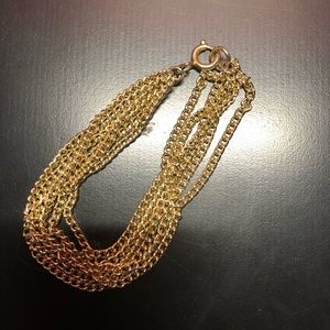 Gold chains bracelet